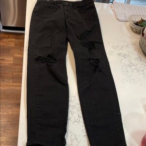 wild fable Black Skinny Ripped Jeans